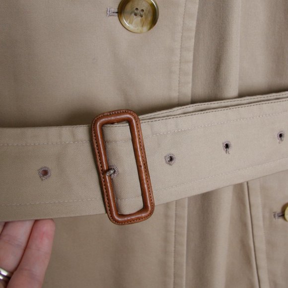 Burberry Vintage Double Breasted Trench Coat Nova Check Lining 54 Short Men's - Picture 11 of 14